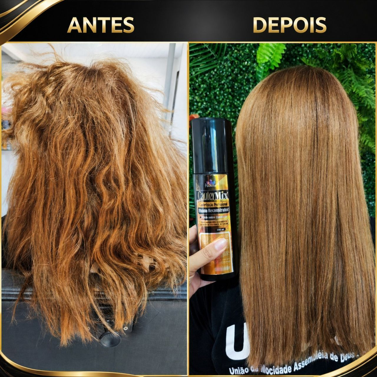 Antes e depois usando CauterMix